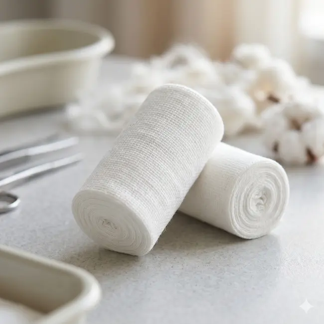 Medical Absorbent Cotton Gauze Rolls